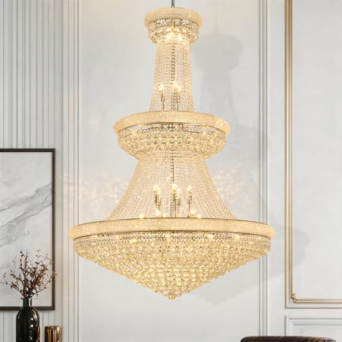 42 Lights Large Crystal Chandelier 48