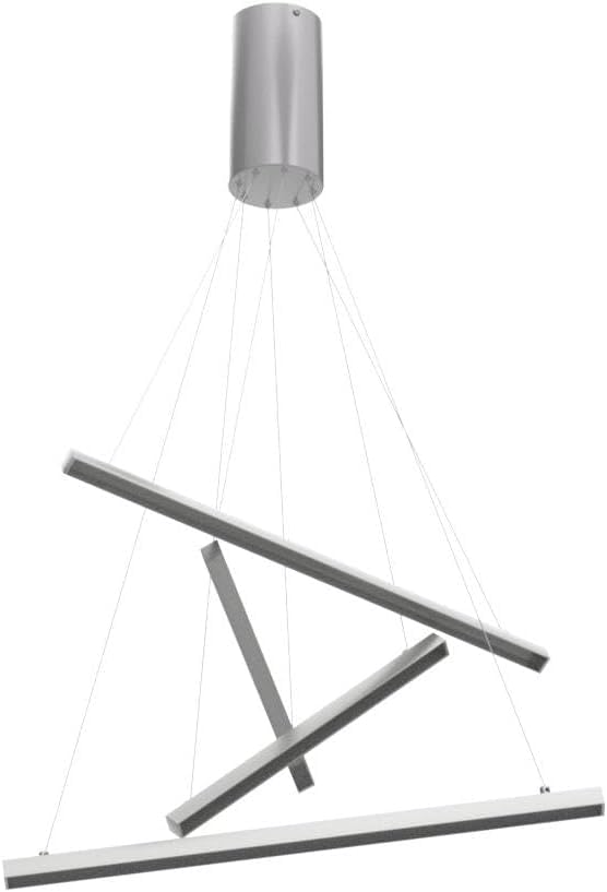 Modern 4 Light Dimmable LED Linear Chandelier Pendant Light