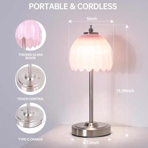 Rechargeable Table Lamp with 5200mAh Battery & Touch Control