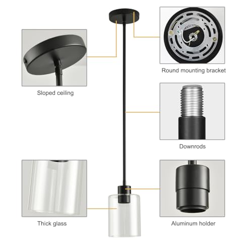 Black Pendant Lights Kitchen Island (2 Count)