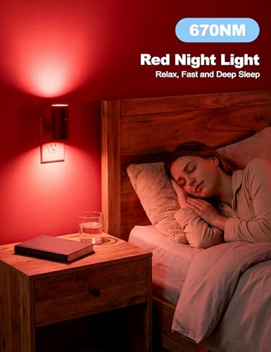 Red Night Light Plug into Wall (2 Count)
