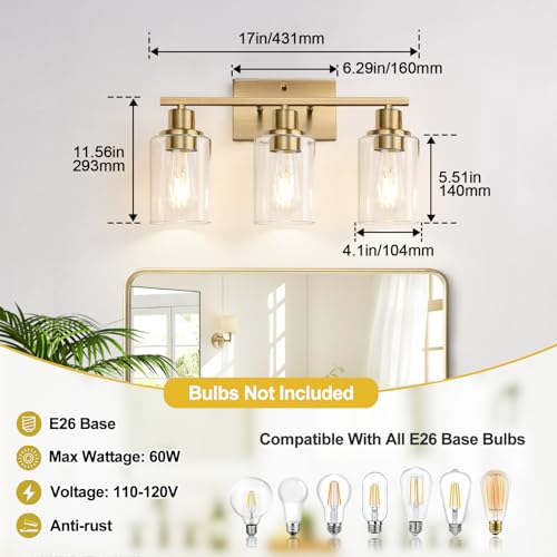 3 Light Bathroom Light Fixtures