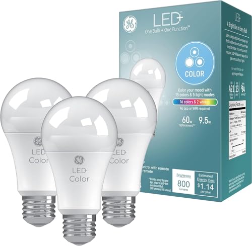 LED+ Color Changing LED Light Bulbs with Remote (3 Count)