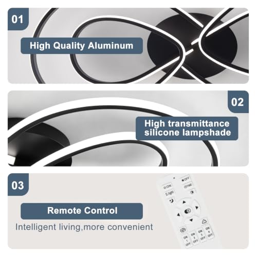 Modern LED Ceiling Light (Black)