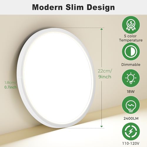 4Pack LED Flush Mount Ceiling Light (4 Count)