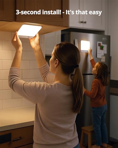 Battery Operated Ceiling Light Wireless with Remote Square 7.87"