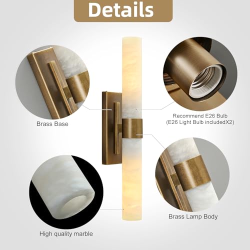 Natural Alabaster Wall Sconce