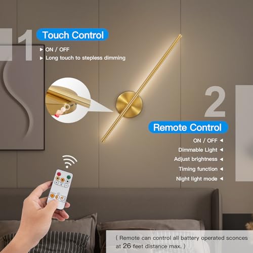 Battery Operated Wall Sconces Set of Two (2 Count)