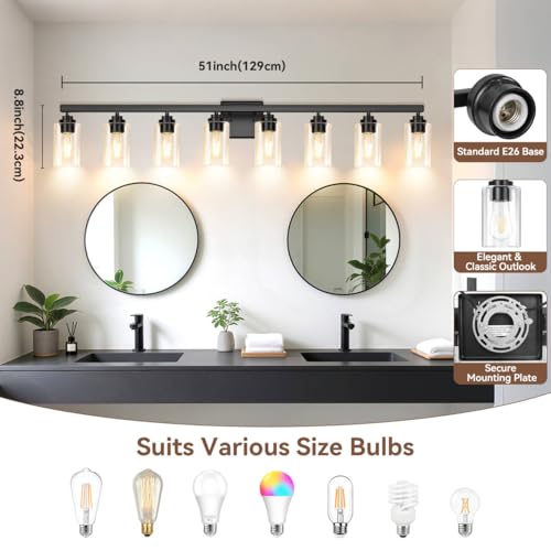 8 Light Bathroom Light Fixtures