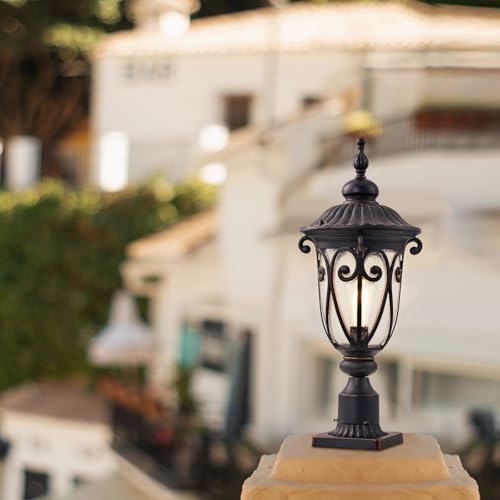 Outdoor Post Light Fixture with Pier Mount