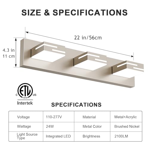 LED Modern Bathroom Vanity Light Fixtures
