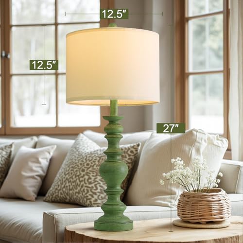 27" Sage Green Table Lamps Set of 2 (2 Count)