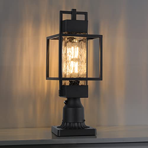 18" H Dusk to Dawn Outdoor Post Light Fixture Hardwired 120V