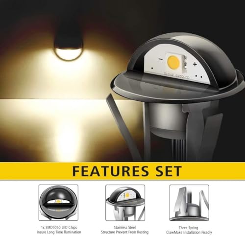 30pcs LED Deck Lights Low Voltage IP65 Waterproof Recessed LED Deck Lighting (30 Count)