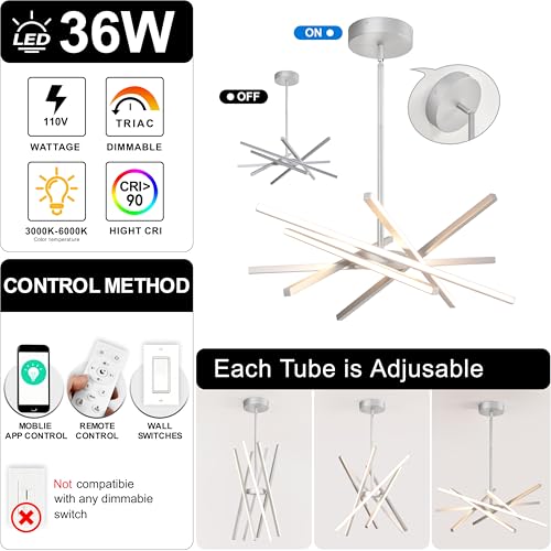Modern Silver LED 6