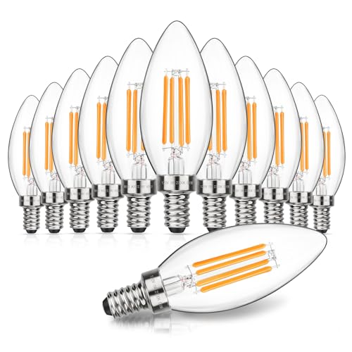 Dimmable E12 LED Candelabra Bulbs 60W Equivalent (12 Count)