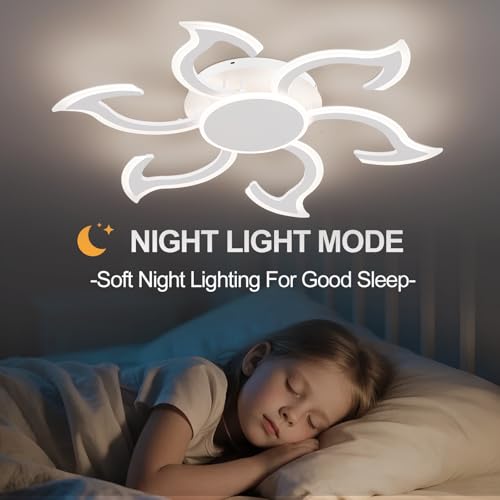 36.2 Inch Modern LED Ceiling Light (White)