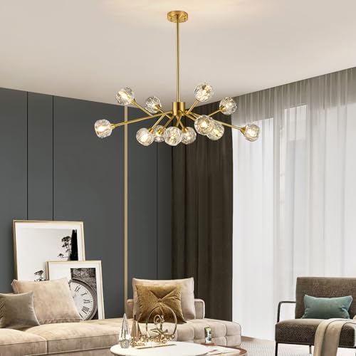 Gold Sputnik Chandeliers for Living Room