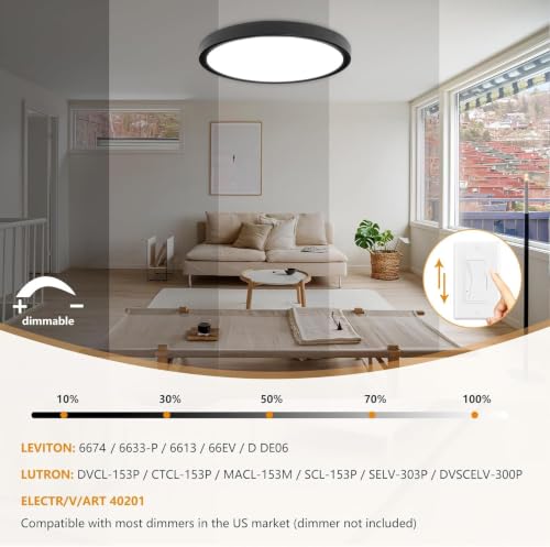 4PK Dimmable 15.8 Inch Led Ceiling Light Flush Mount (4 Count)