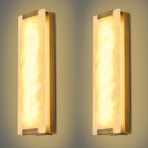 Alabaster Wall Sconces Set of Two (2 Count)