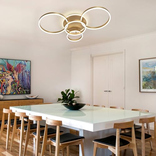 4 Ring Dimmable Low Porfile LED Ceiling Light for Bedroom