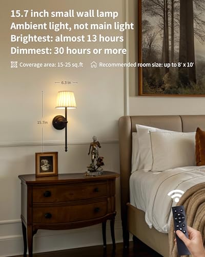 Black Cordless Wall Sconces Set of 2 (2 Count)