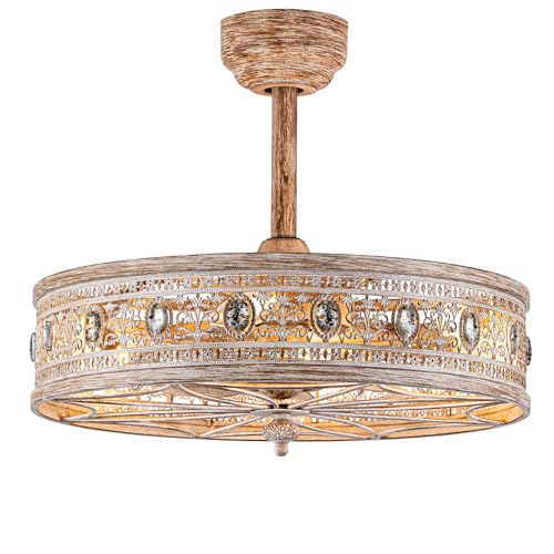 Rustic Chandelier Ceiling Fan with Light