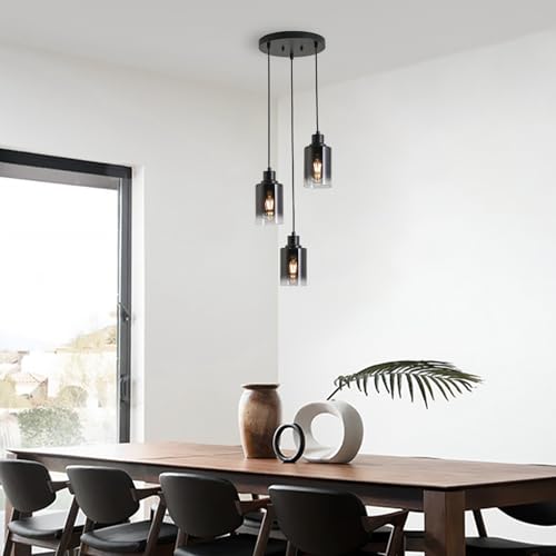 3 Light Black Pendant Lighting