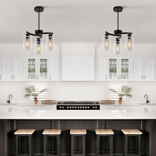 3 Light Modern Farmhouse Chandelier for Dining Room Light Fixtures