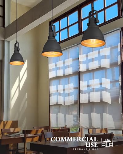 3 Pack Black Pendant Lights Kitchen Island