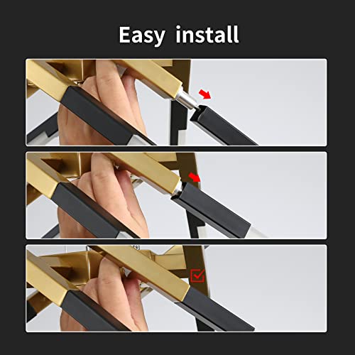 Chandeliers Modern LED Ceiling Light Dimmable Black Chandelier Embedded Installation Fixture