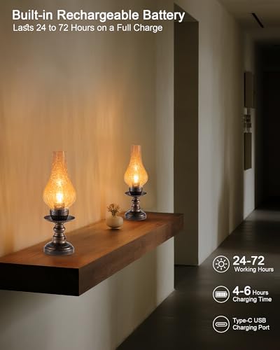 Vintage Rechargeable Cordless Table Lamp
