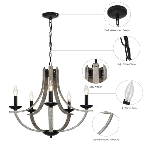 Rustic Chandeliers for Dining Room Light Fixture