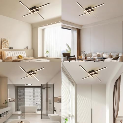 24 Inch Semi Flush Mount Modern Light Fixture