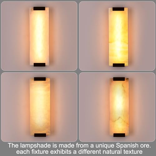 19.2in Alabaster Wall Sconces