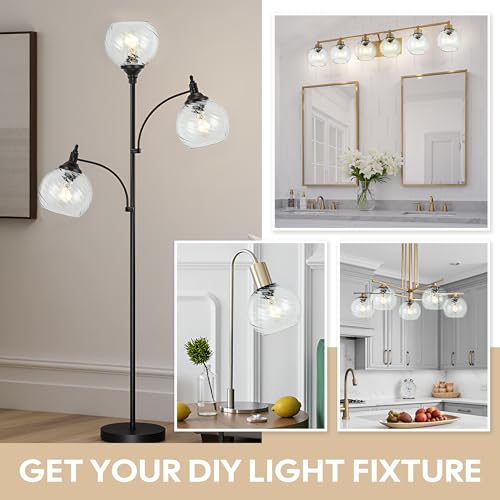 2 Pack Lamp Globe Glass Shade (2 Count)