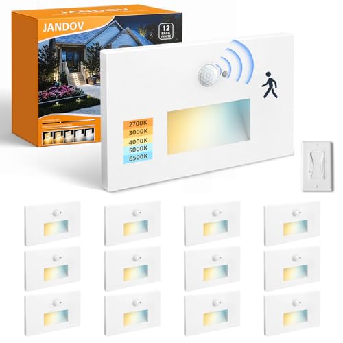 12 Pack 5CCT 120V Motion Sensor Step Lights (12 Count)