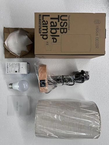 Bedside Table Lamp with USB Ports