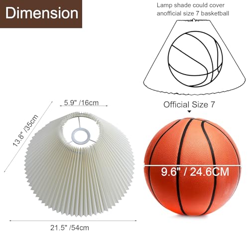 Large Pleated Lamp Shade for Arc