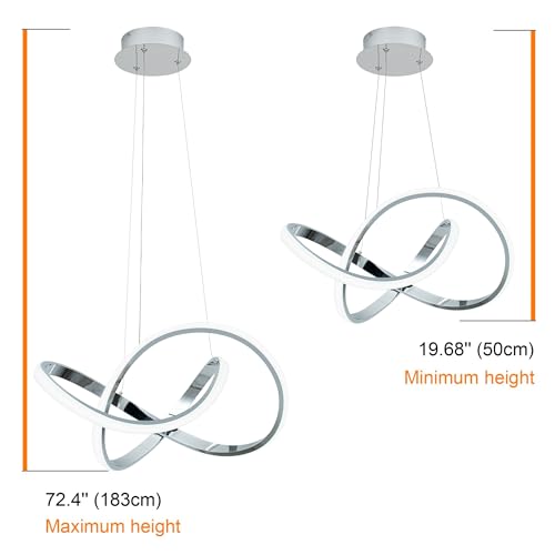 LED Pendant Light with Irregular Ring Lights