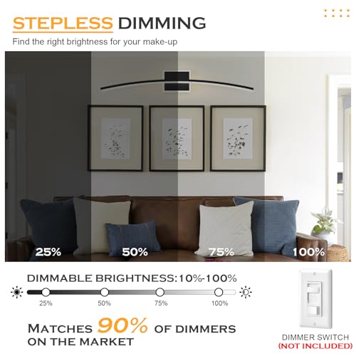 Modern LED Wall Sconce Black LED Bathroom Light Fixtures Over Mirror Wall Lighting for Bathroom