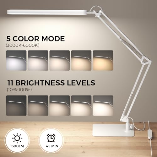 LED Desk Lamp with Slim Base
