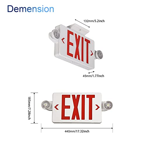 Exit Sign Combo with Wire Cage