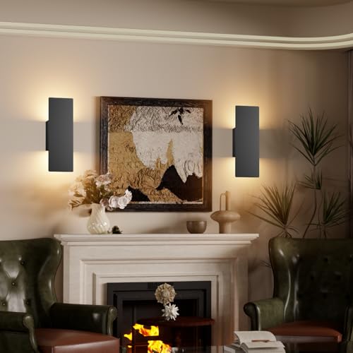 Hardwired Black Wall Sconces (2 Count)
