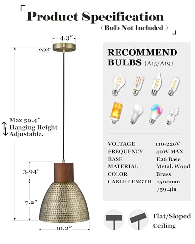 Hammered Pendant Light Fixtures