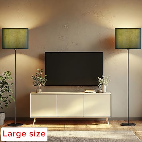 Dark Green Lamp Shades Set of 2 Large