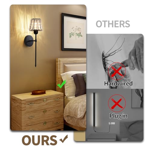 Battery Operated Crystal Wall Sconce Set of 2