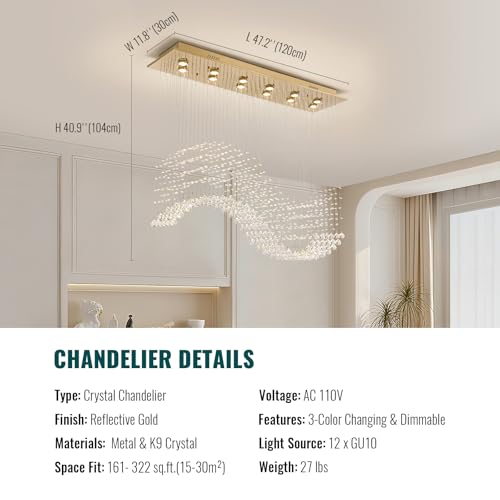 12 Lights Modern Crystal Chandeliers