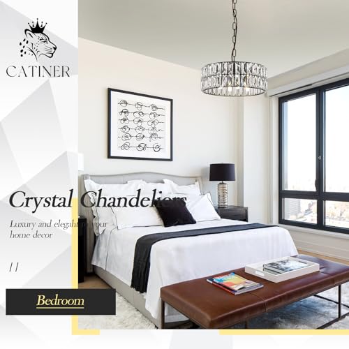 Black Crystal Chandelier 12" 4