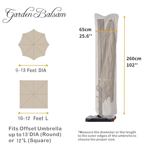 Patio Umbrella Cover for 9ft to 13ft Offset Umbrella